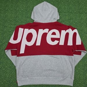 Supreme Red and Gray Men's Hoodie
